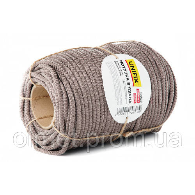 Мотузка в“язана 8 мм, 100 м килимка UNIFIX Мотузка в“язана 8 мм, 100 м килимка UNIFIX