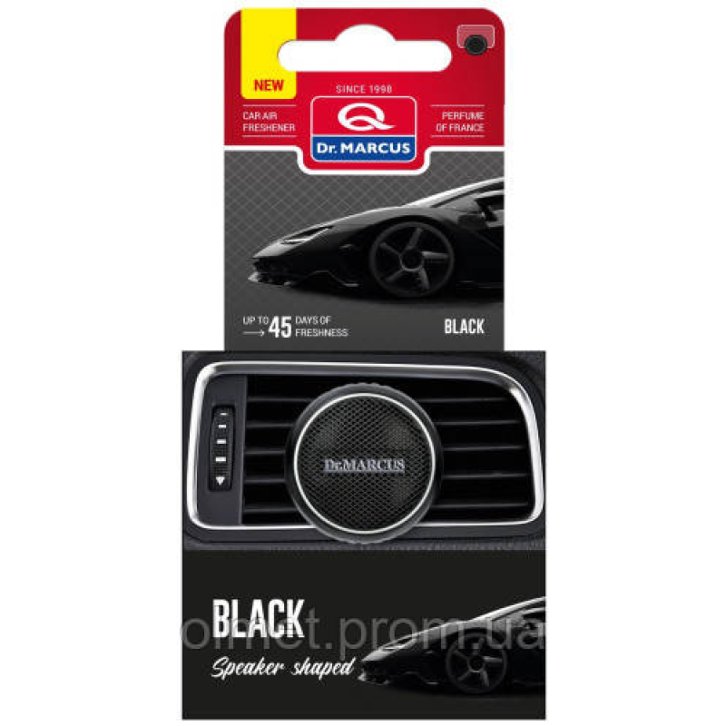 Ароматизатор Speaker Shaped 50 на дефлектор Чорний (Black) 10 г Dr.Marcus Ароматизатор Speaker Shaped 50 на дефлектор Чорний (Black) 10 г Dr.Marcus