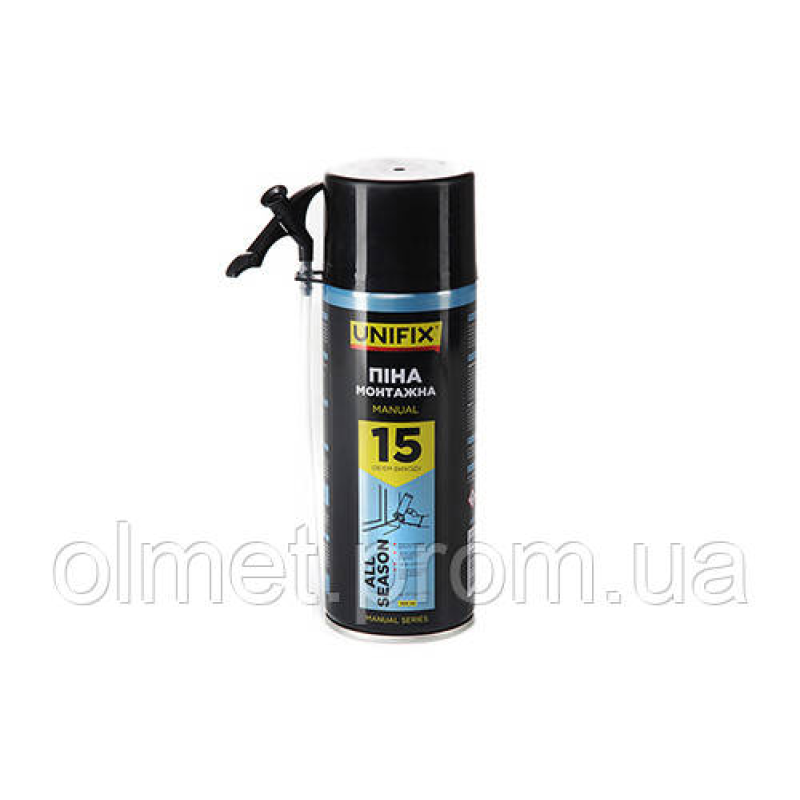Піна монтажна ручна Всесезонна 15 л 300 мл UNIFIX