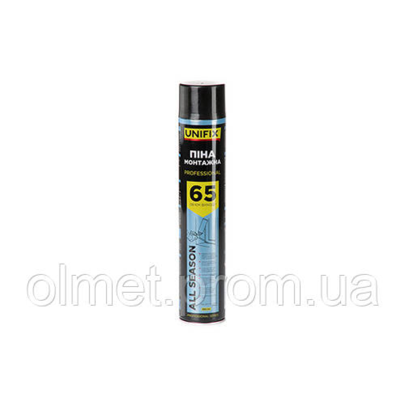 Піна монтажна професійна Всесезонна 65 л 850 мл UNIFIX