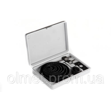 Набір кільцевих пил 16 предметів , глибина 25мм (19/22/25/28/38/44/51/64/76/89/102/127) APRO