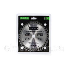 Диск пиляльний для дерева 190х20 (16) х 40Т APRO