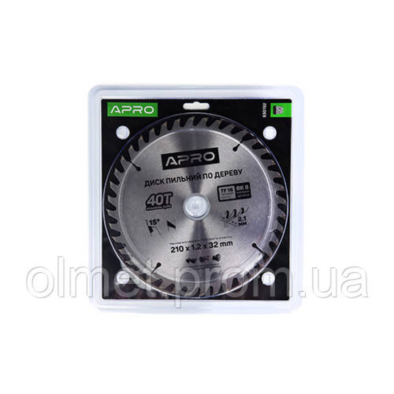 Диск пильний по дереву 210х32(30)х40Т APRO Диск пильний по дереву 210х32(30)х40Т APRO