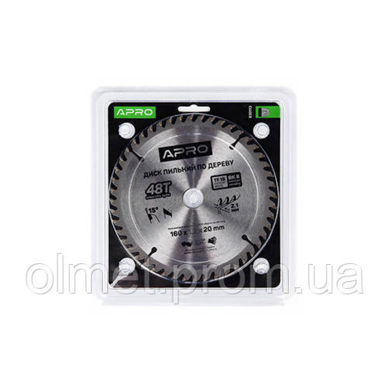 Диск пильний по дереву 160х20х48Т APRO