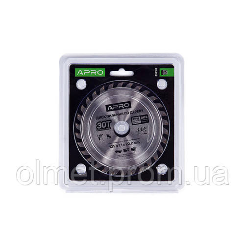Диск пильний по дереву 125х22.2х30Т APRO Диск пильний по дереву 125х22.2х30Т APRO