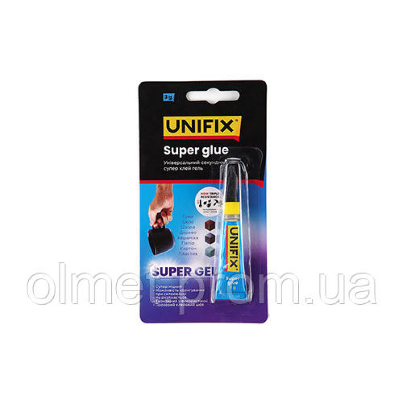 Cупер клей гель 3 г UNIFIX Cупер клей гель 3 г UNIFIX