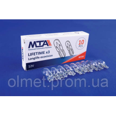 Лампа автомобільна 12V 3W W5W (покажелі повороту (бічні), габарити, стоянкове освітлення/габаритні)