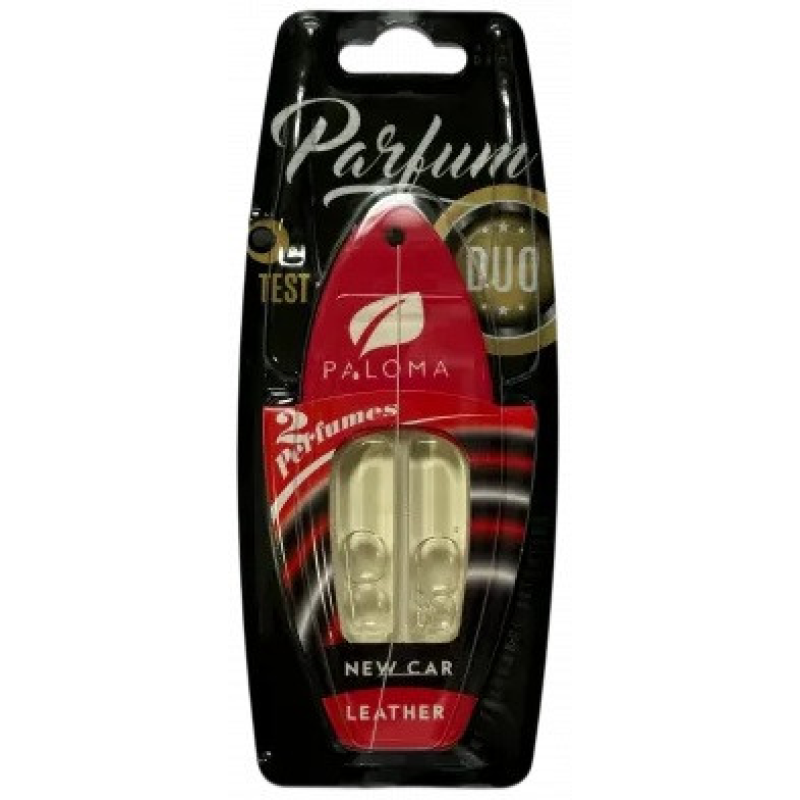 Ароматизатор DUO підвіска Нова машина-Шкіра (New car Leather) 5 мл Paloma