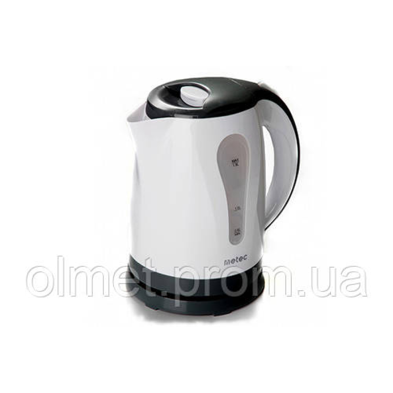 Електрочайник EK-02PWB 1.8 л, 1850-2200 Вт, корпус пластик, біло-чорний Metec