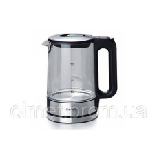 Електрочайник EK-02GB 1.7 л, 1850-2200 Вт, корпус скло, чорний Metec