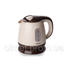 Електрочайник EK-01PBC 1л, 900-1100 Вт, корпус пластик, кавовий Metec