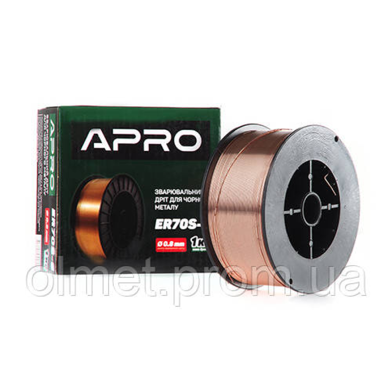 Зварювальний дріт ER70S-6 0,8 мм 1 кг п.б. APRO