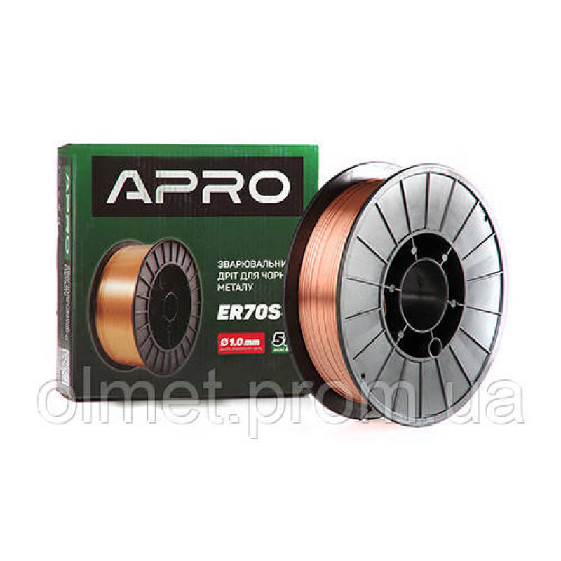 Зварювальний дріт ER70S-6 1,0 мм 5 кг п.б. APRO