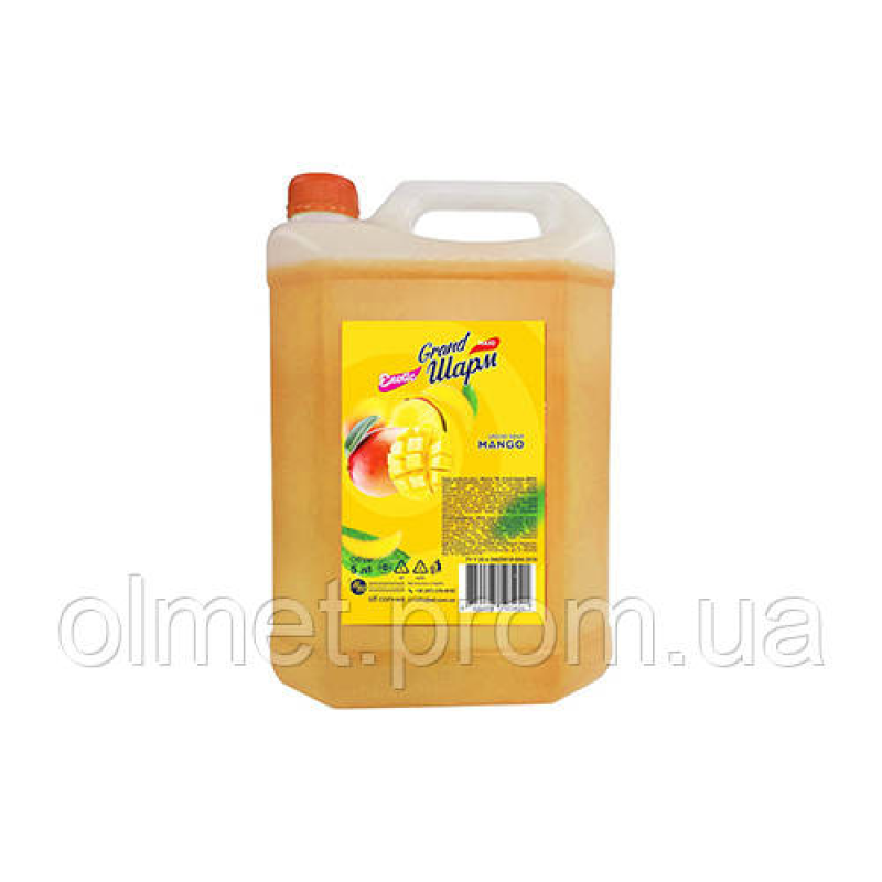 Мило туалетне рідке Grand Шарм Манго каністра 5 л Мило туалетне рідке Grand Шарм Манго каністра 5 л