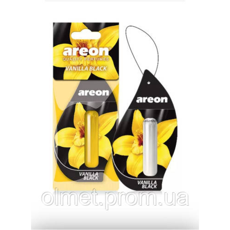 Ароматизатор Areon підвіска з рідиною Чорна Ваніль (Vanilla Black) 5 мл Areon