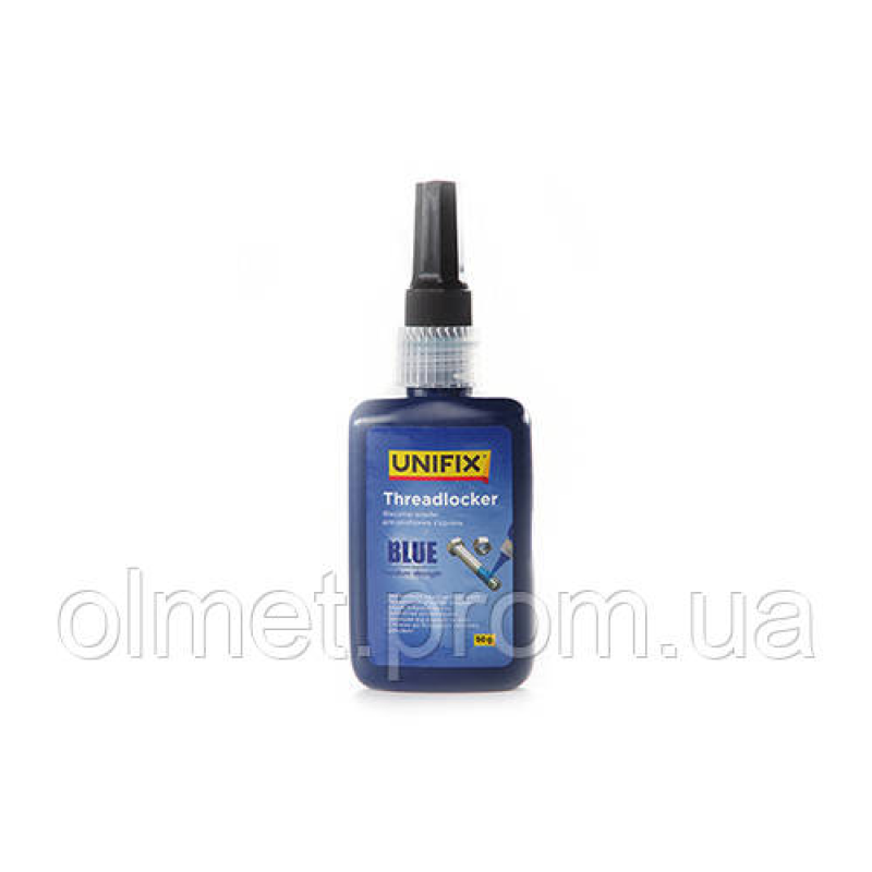Фіксатор різі для розбірних з“єднань синій 50 г UNIFIX Фіксатор різі для розбірних з“єднань синій 50 г UNIFIX