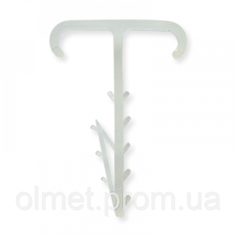 Дюбель-ялинка подвійна (12х5) для плоских дротів білий (пач 100шт) APRO Дюбель-ялинка подвійна (12х5) для плоских дротів білий (пач 100шт) APRO