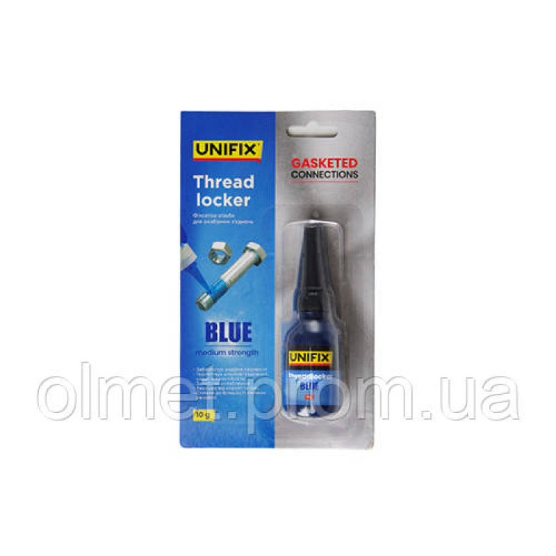 Фіксатор різі для розбірних з“єднань синій 10 г UNIFIX