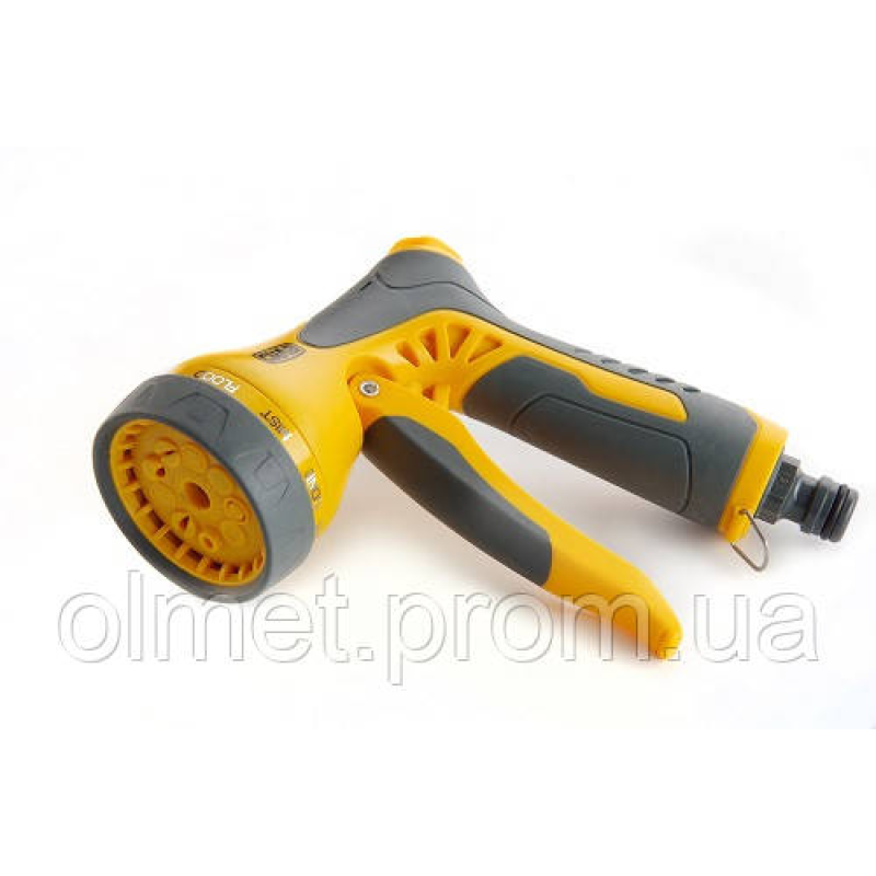Пістолет-розпилювач прогумований 9 режимів із регулюванням потоку СІЛА Пістолет-розпилювач прогумований 9 режимів із регулюванням потоку СІЛА