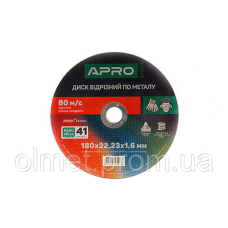 Диск відрізний за неіржавкою сталі (Ceramic) 180х1.6х22.2 мм (10 шт.) APRO PRO