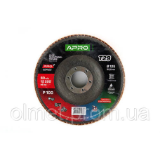 Круг пелюстково-торцевий керамічний Р100 конус 125х22.2 мм (Т29) (КЛТ) APRO PRO