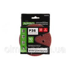 Круг шліфувальний 8 отворів (на липучці) 125 мм Р36 APRO