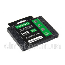 Губка шліфувальна двостороння Р40 125х100х12 мм APRO