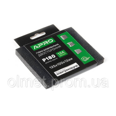 Губка шліфувальна двостороння Р180 125х100х12 мм APRO