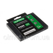 Губка шліфувальна двостороння Р320 125х100х12 мм APRO