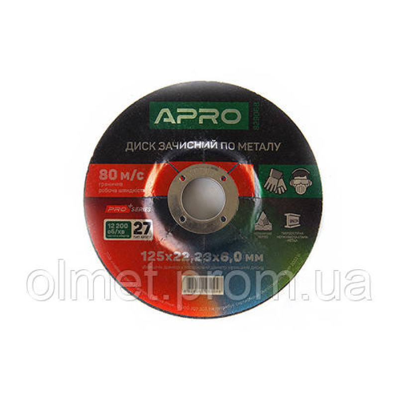 Диск зачисний за неіржавкою сталі (Ceramic) 125х6.0х22.2 мм (5 шт.) APRO PRO Диск зачисний за неіржавкою сталі (Ceramic) 125х6.0х22.2 мм (5 шт.) APRO PRO