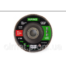 Круг пелюстково-торцевий Р36 прямий 125х22.2 мм (Т27) (КЛТ) APRO