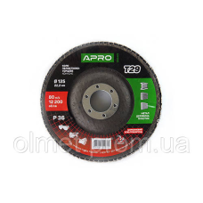 Круг пелюстково-торцевий цирконієвий Р36 конус 125х22.2 мм (Т29) (КЛТ) APRO