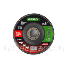 Круг пелюстково-торцевий цирконієвий Р60 прямий 125х22.2 мм (Т27) (КЛТ) APRO