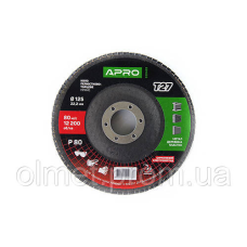 Круг пелюстково-торцевий цирконієвий Р80 прямий 125х22.2 мм (Т27) (КЛТ) APRO