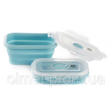 Ланчбокс складаний із кришкою-засувкою блакитний 350 мл СІЛА