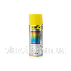 Емаль акрилова універсальна RAL 1023 Жовтий гл. 400 мл UNIFIX