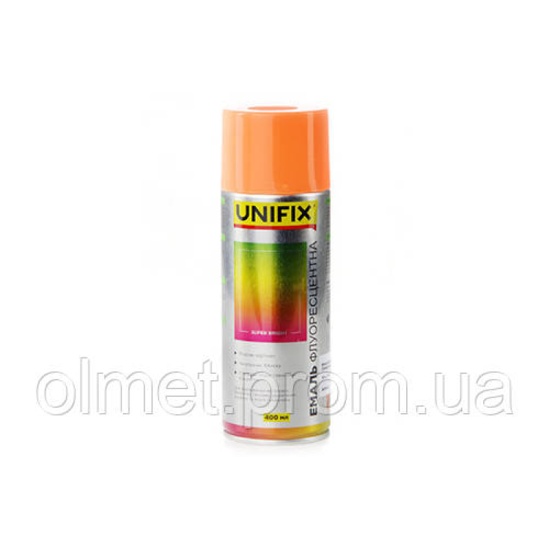 Емаль акрилова флуоресцентна RAL 2005 Жовтогарячий 400 мл UNIFIX