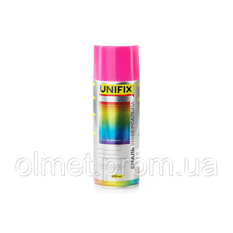 Емаль акрилова універсальна RAL 4003 Рожевий гл. 400 мл UNIFIX