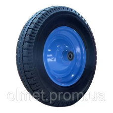 Пневматичне колесо 4х8+ вісь 12 мм 2PR Синій диск, BLUETOOLS