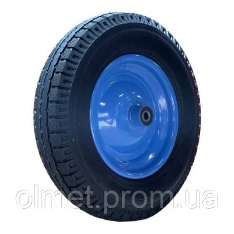 Пневматичне колесо 4х8+ вісь 12 мм 2PR Синій диск, BLUETOOLS