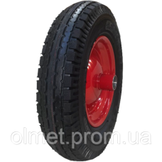 Колесо пневматичне 4х8 без осені 20 мм 4PR Червоний диск, ЦВЕТОК PRO