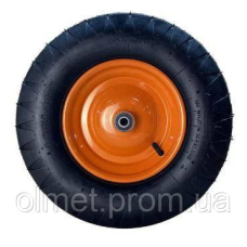 Колесо пневматичне 4х8 без осені 20 мм 4PR Оранж диск, BLUETOOLS