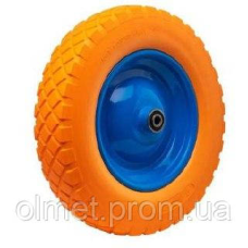 Колесо поліуретанове 4х8 без осені 20 мм Синій диск, BLUETOOLS