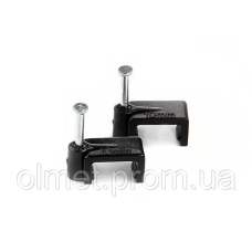 Кабельна кліпса плоска 8х6.3 мм чорна (пач 100 шт.) APRO