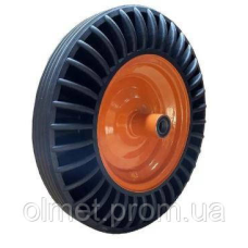 Колесо цільногумове 4х8 без осені 20 мм Оранж диск, BLUETOOLS