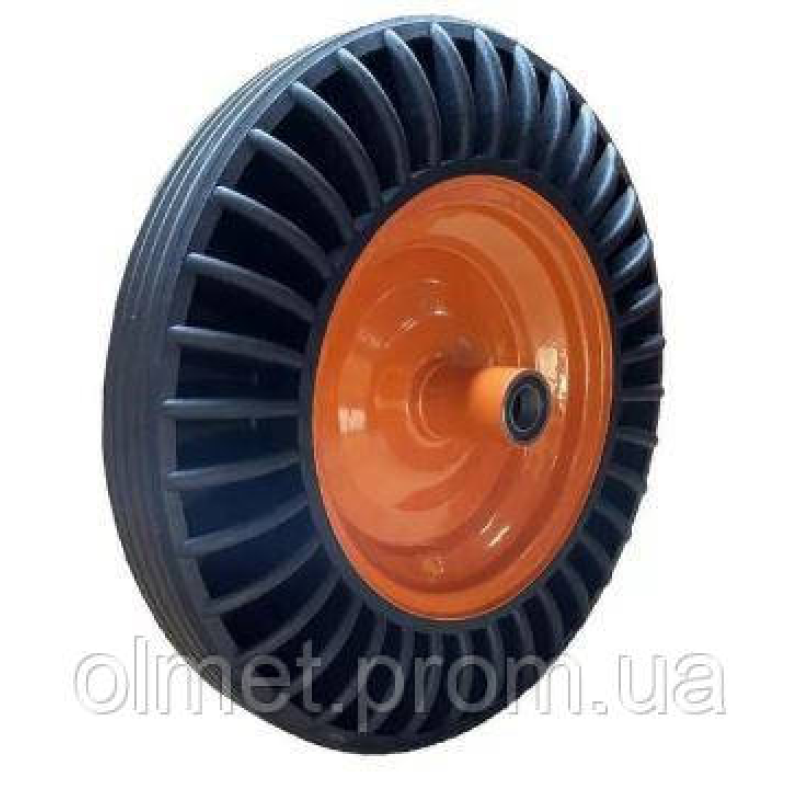 Колесо цільногумове 4х8 без осені 20 мм Оранж диск, BLUETOOLS Колесо цільногумове 4х8 без осені 20 мм Оранж диск, BLUETOOLS