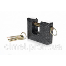 Замок навісний П-подібний чорний — (75x56x27мм), дисковий (фінський) ключ AURORA