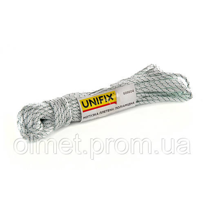 Мотузка поліамідна плетена (капронова) 5 мм 20 м UNIFIX