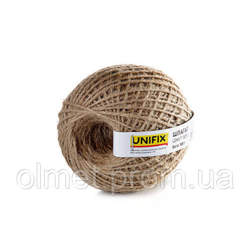 Шпагат (джут 100%) клубок 185г UNIFIX Шпагат (джут 100%) клубок 185г UNIFIX