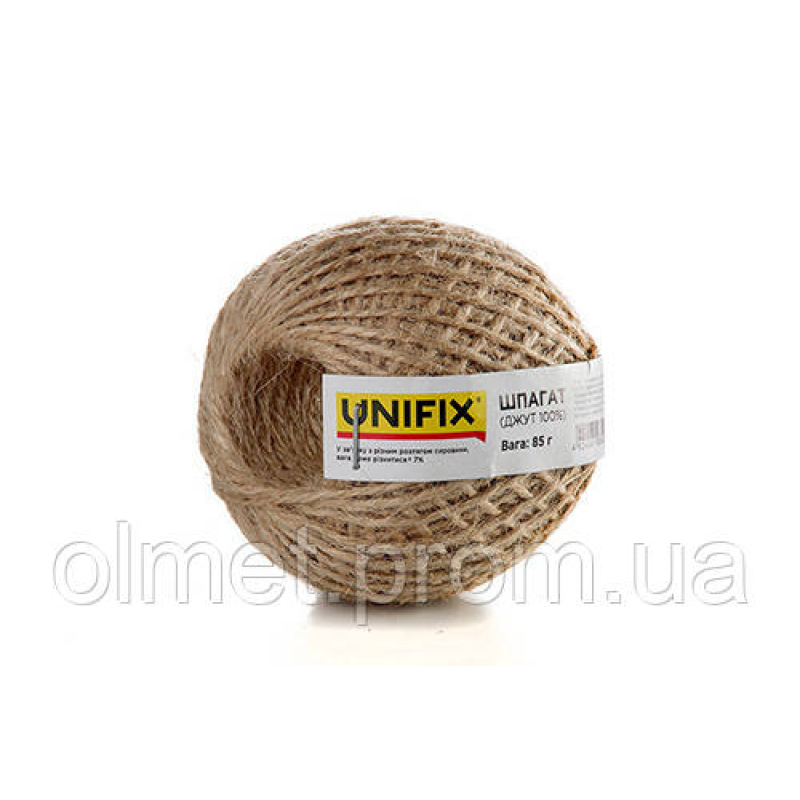 Шпагат (джут 100%) клубок 85г UNIFIX Шпагат (джут 100%) клубок 85г UNIFIX